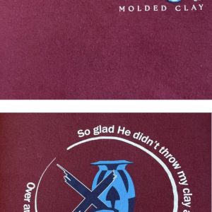 Molded Clay T-shirt front/back burg